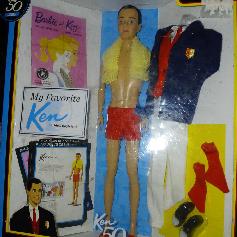 Ken Doll with Red Shorts and Navy Blazer